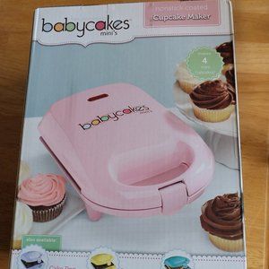 Babycakes mini’s Cupcake Maker - Nonstick Coated - Pink - Makes 4 Mini Cupcakes